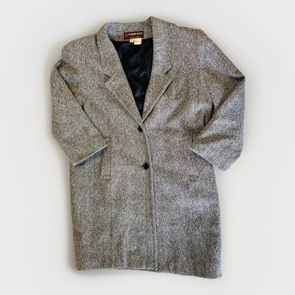 House Jackets & Blazers - Vintage Peabody House Womens Sz 9/10 Tweed Wool Blend Coat